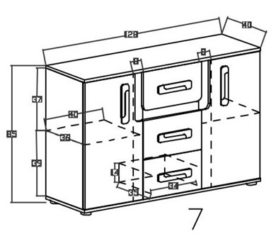 meble APETITO _07 komoda 128