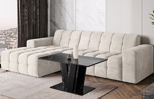 MU1 ława nowoczesny stolik kawowy 100x60 do salonu marmur royal czarny