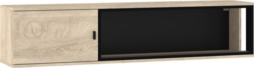 meble GAVES 16 szafka półka wisząca ścienna loft dąb endgrain czarny