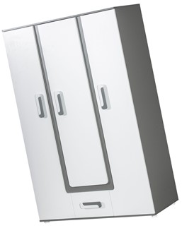 meble APETITO 19 duża szafa trzydrzwiowa do przedpokoju sypialni antracyt b