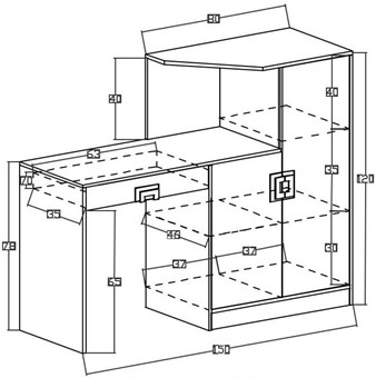 meble NICO 11 nowoczesny regał + biurko młodzieżowe komputerowe dąb biały t