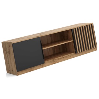 meble RISE 05 duża komoda stolik szafka RTV z lamelami do salonu artisan