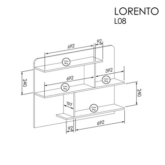 meble LORENTO 08 półka