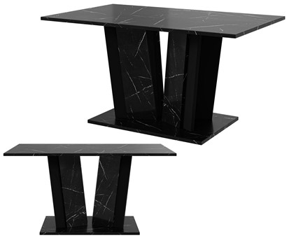 DO2 ława nowoczesny stolik kawowy 100x60 do salonu marmur royal czarny