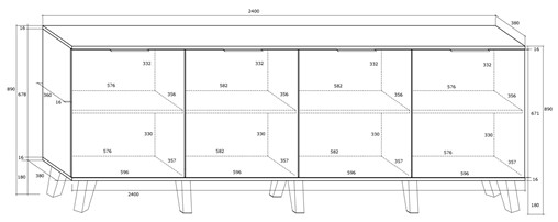 meble VENS 03 komoda 4D