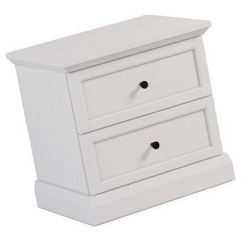 meble LUCCA SN nakastlik stolik szafka nocna do sypialni biały opal