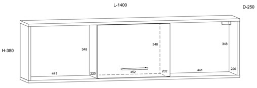meble BIP 16 szafka wisząca 1D