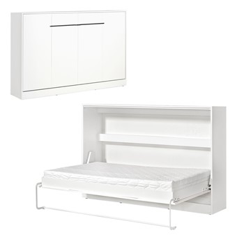 meble PEFE 120 półkotapczan poziomy łóżko chowane składane bez mat biały cz
