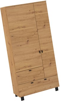 meble GAVES 14 szafa z drążkiem półkami do przedpokoju dąb artisan czarny