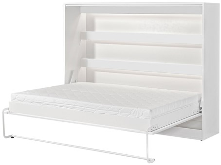 meble PEFE 140 półkotapczan poziomy łóżko chowane składane bez mat biały bi