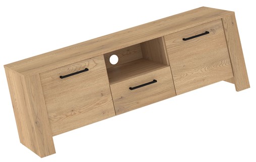 meble DELIS 10 komoda stolik szafka RTV 140 dąb cremona