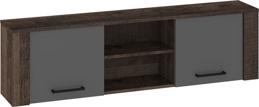 meble DELIS 13 szafka półka wisząca ścienna z drzwiami dąb grange grafit