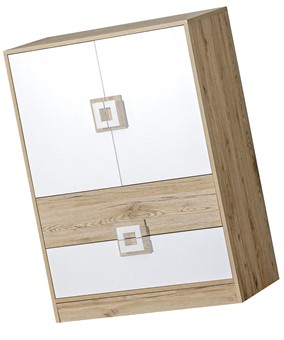 meble NICO 09 komoda z szufladami drzwiami młodzieżowa dąb jasny dąb