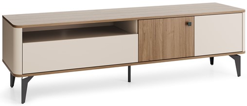 meble AURENA 06 komoda szafka RTV do salonu na nóżkach orzech cashmere