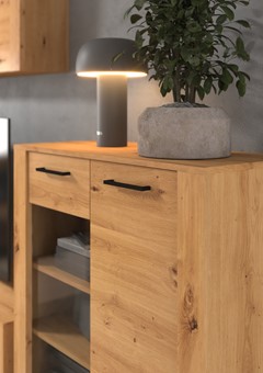 meble DELIS 11 komoda stolik szafka RTV 175 dąb artisan
