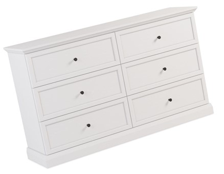 meble LUCCA K6S duża komoda z szufladami do salonu sypialni biały opal