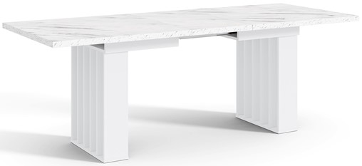 CO1 nowoczesny stół rozkładany do salonu kuchni jadalni 160/240x80 mar/biał