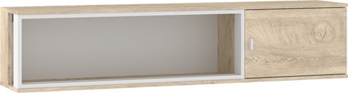 meble GAVES 16 szafka półka wisząca ścienna loft dąb endgrain biały