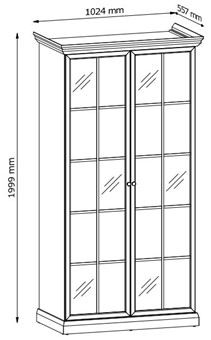 meble LUCCA S2DL szafa z lustrem do sypialni przedpokoju biały opal