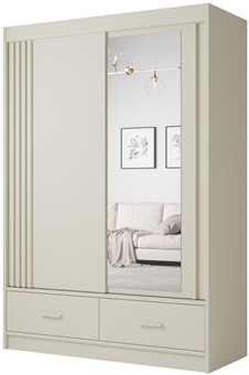 CA31-15 szafa przesuwna z szufladami lustrem lamelami cashmere kaszmir UKP