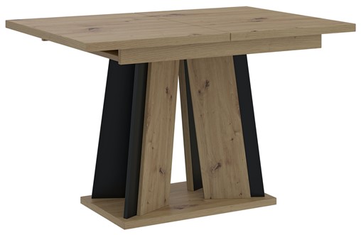 DOHA nowoczesny stół rozkładany do salonu jadalni 120x80 dąb artisan czarny