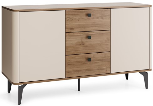 meble AURENA 04 nowoczesna komoda z szufladami na nóżkach orzech cashmere