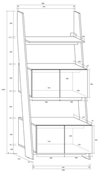 meble KERK 08 regał 80 2D