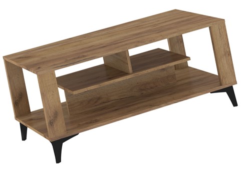 meble MIGES 06 nowoczesna ława stolik kawowy z półką dąb craft złoty