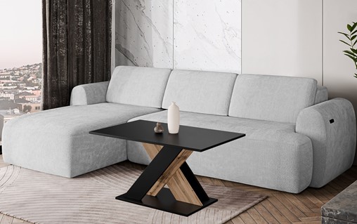 TX1 ława nowoczesny stolik kawowy 110x60 do salonu czarny dąb wotan