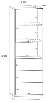 meble BRITA 18 regał 1D3S