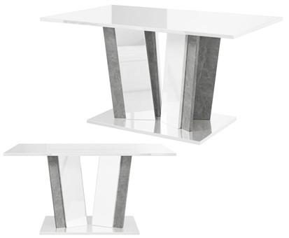 DO2 ława nowoczesny stolik kawowy 100x60 do salonu biały połysk beton