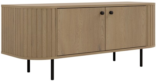 meble OVALIO 302 komoda stolik szafka RTV na nóżkach do salonu dąb cremona