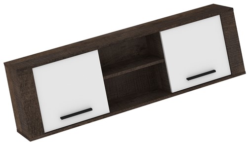 meble MIGES 13 szafka półka wisząca ścienna dąb grange biały połysk