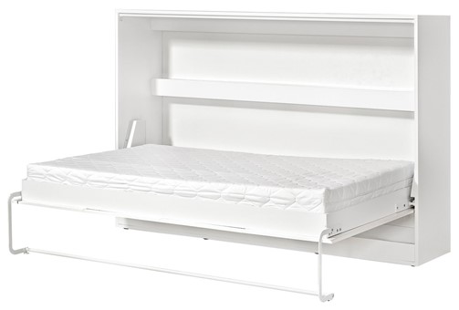 meble PEFE 120 półkotapczan poziomy łóżko chowane składane bez mat biały bi