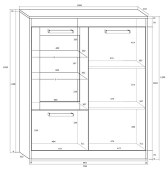 meble EMAX 27 regał N2DW