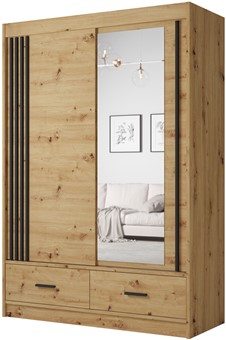 CA4-15 szafa przesuwna z szufladami lustrem do sypialni przedpokoju art/cza