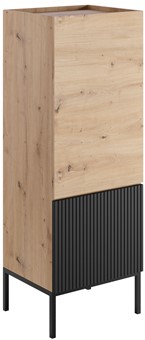 meble KOME 04 komoda szafka z drzwiami do salonu na nóżkach artisan czarny