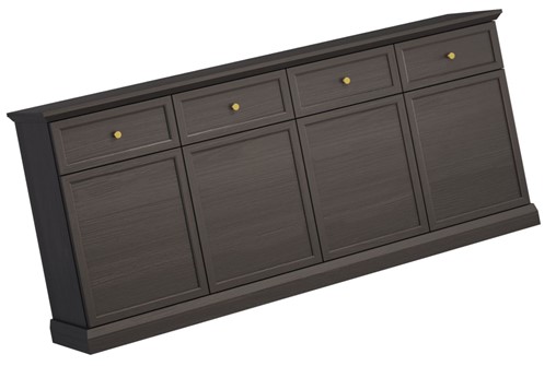 meble LUCCA K4D4S komoda z szufladami drzwiami do salonu sypialni czarny gr