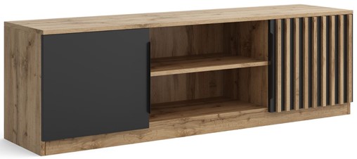 meble RISE 05 duża komoda stolik szafka RTV z lamelami do salonu artisan