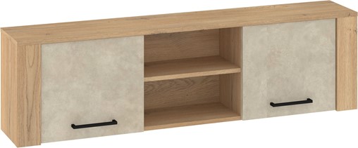 meble DELIS 13 szafka półka wisząca ścienna z drzwiami dąb cremona gr migda