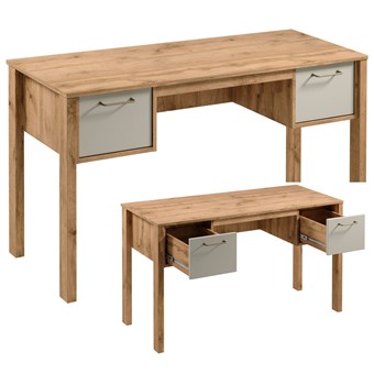 meble INDYGO B2S biurko młodzieżowe z szufladami do pracy nauki wotan beż