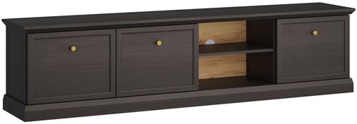 meble LUCCA RTV3D komoda stolik szafka RTV z drzwiami do salonu czarny graf