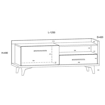 meble BOX _08 szafka RTV 1d1s