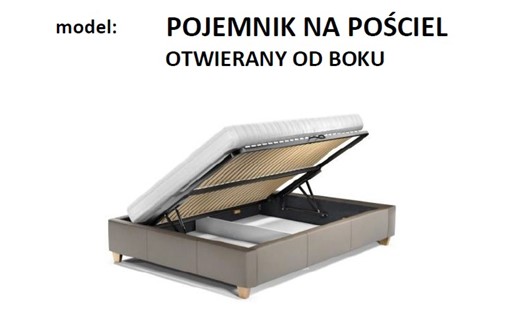 SMART CLICK łóżko POLIBOX z pojemnikiem od boku