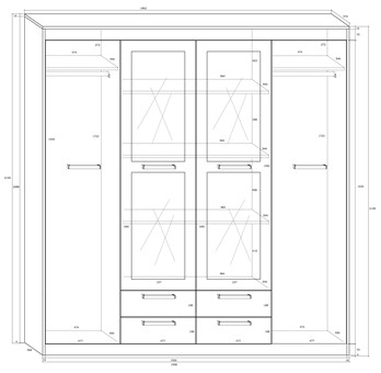 meble EMAX 06 garderoba 4D4S