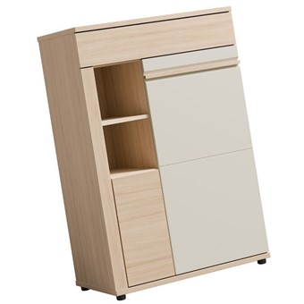 meble SOLO 15 wysoka komoda z drzwiami do salonu dąb riva cashmere kaszmir