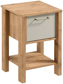 meble INDYGO SN nakastlik stolik szafka nocna do sypialni dąb wotan beż