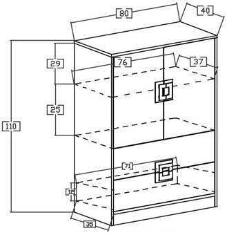 meble NICO 09 komoda z szufladami drzwiami młodzieżowa dąb jasny róż