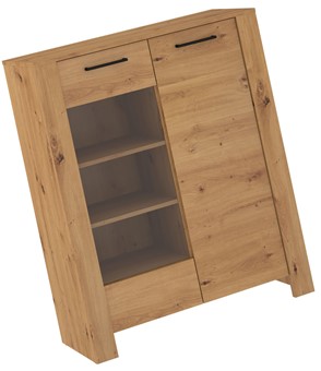 meble DELIS 14 niska witryna do salonu dąb artisan