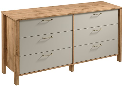 meble INDYGO K6S komoda z szufladami do salonu sypialni dąb wotan beż